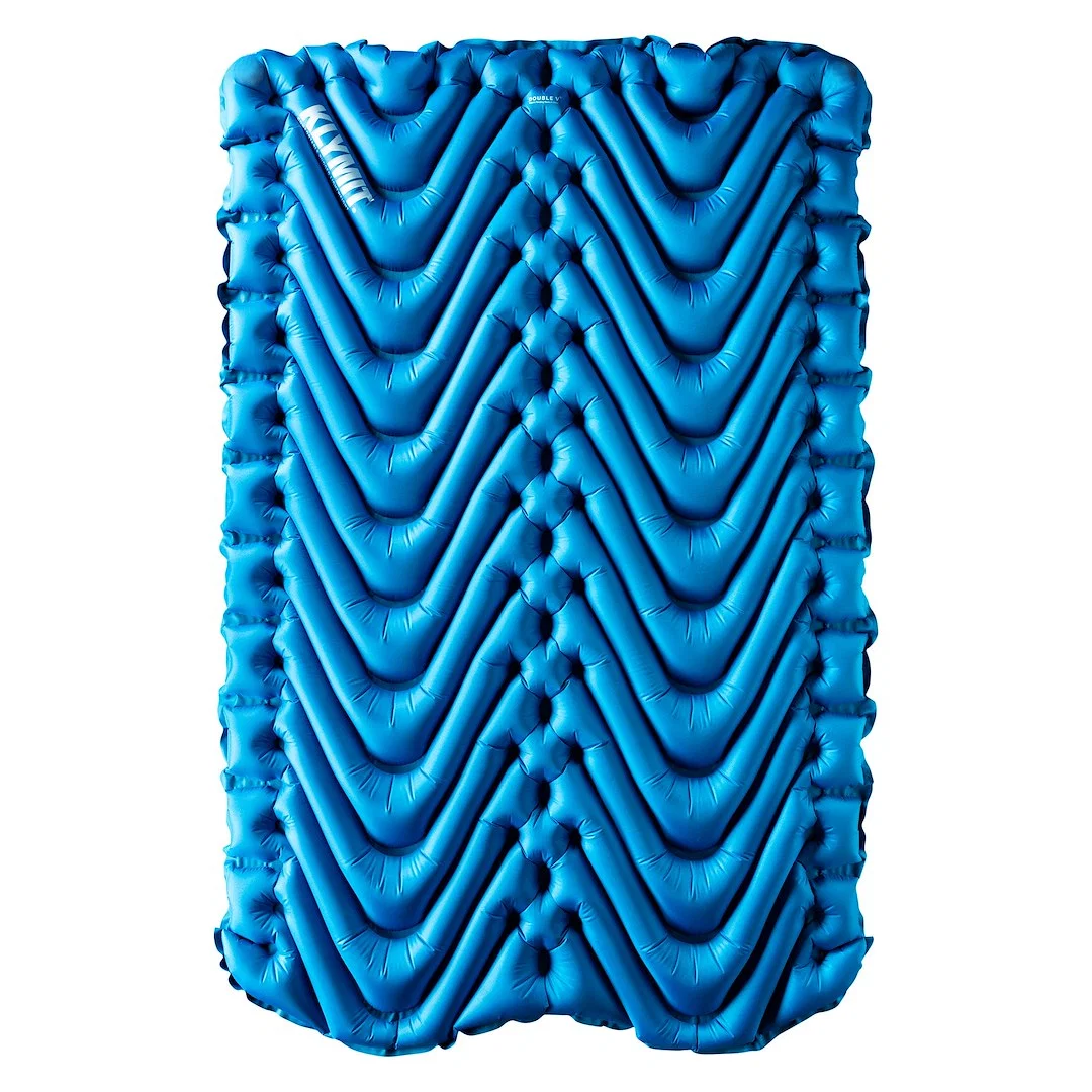 06DVBL02E – KLYMIT Sleeping Pad, Inflatable Manual Inflation Using Stuff Sack V-Chamber Design 74 Inch Length x 47 In...